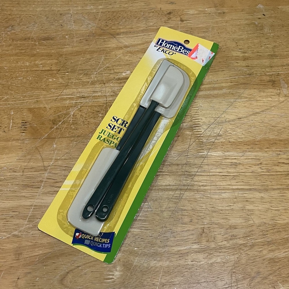 Vtg Ekco Green‎ Spatula Scraper Set Home best Avocado Plastic Rubber